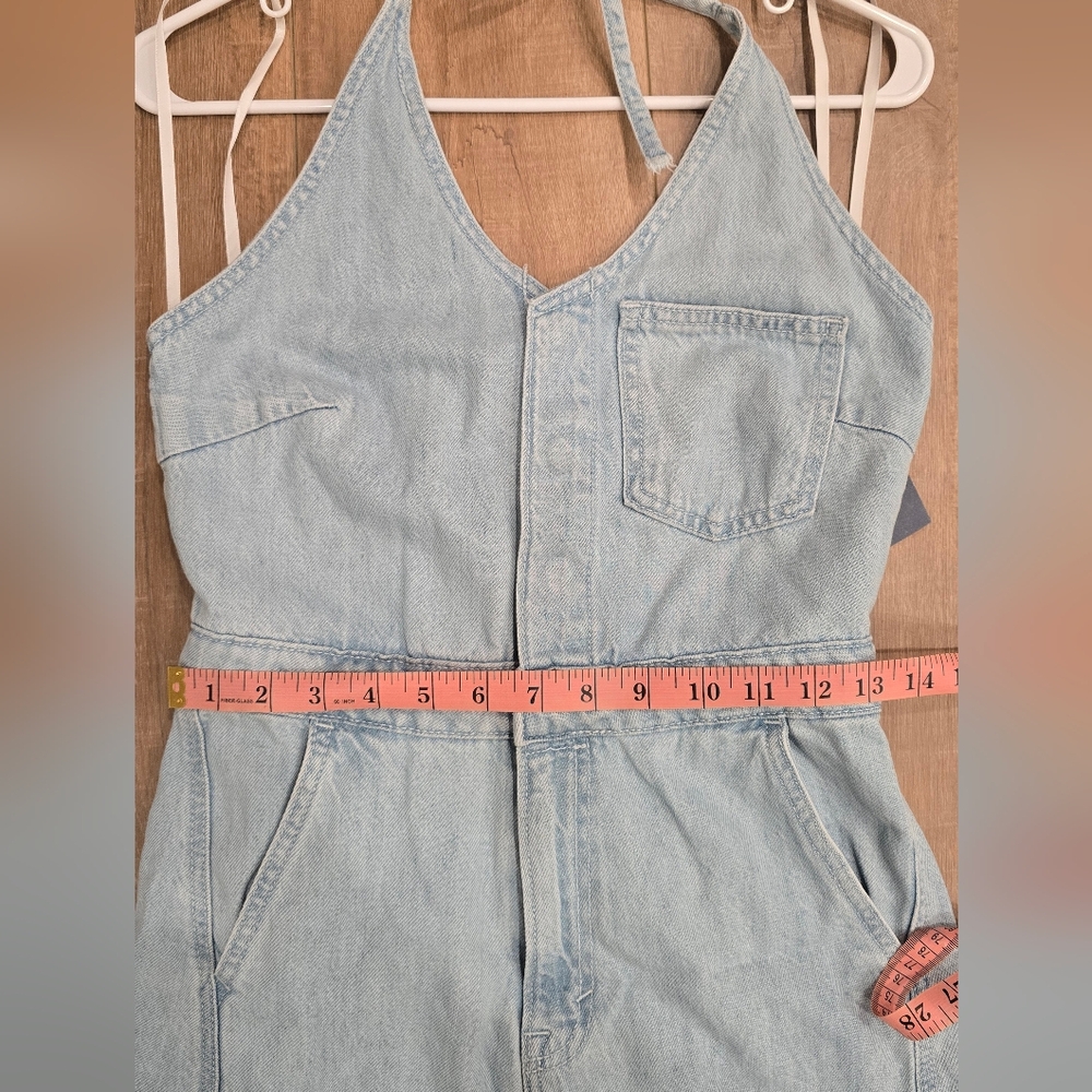 Denim Halter Maxi Dress - Picture 7 of 12